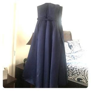 High-low satin dress